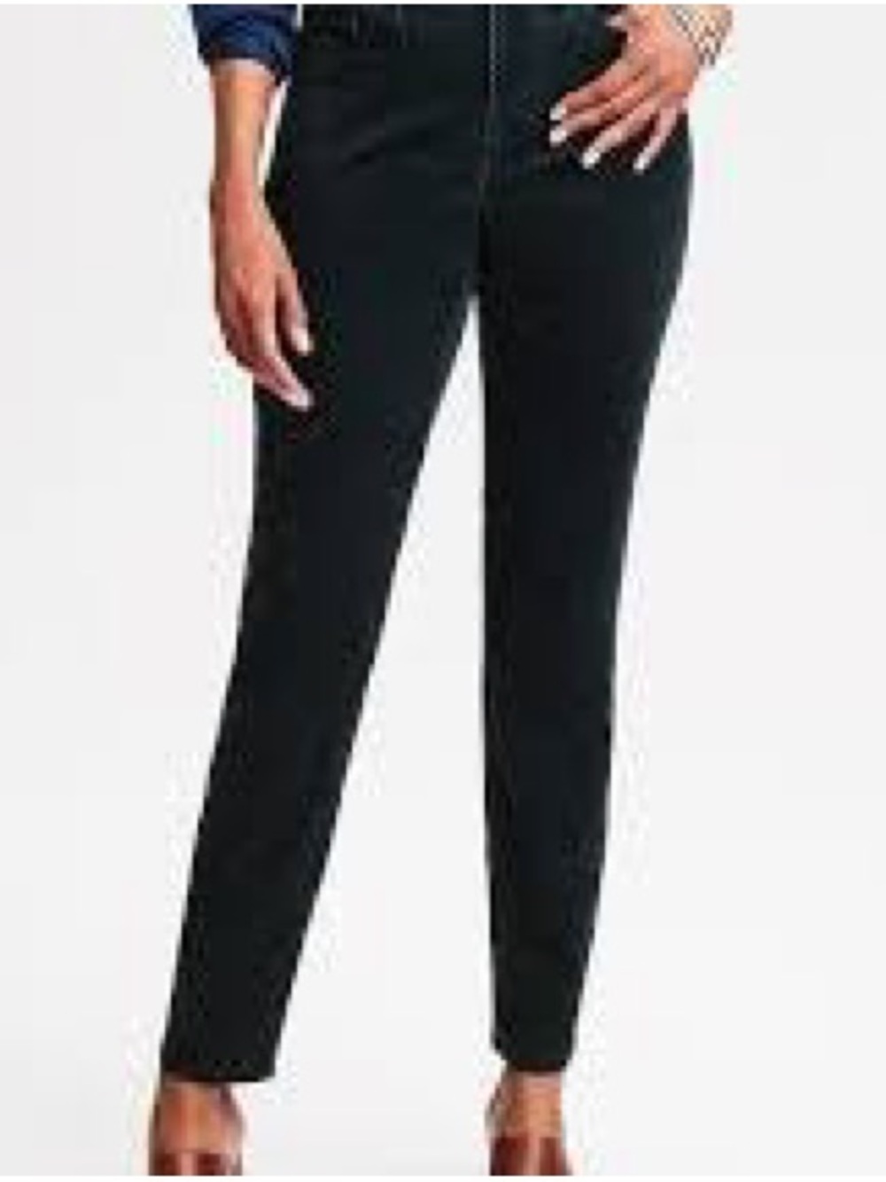 EUC J. JILL Slate Gray Corduroy Pants w/ 5 Pockets and Zipper Midly Distressed